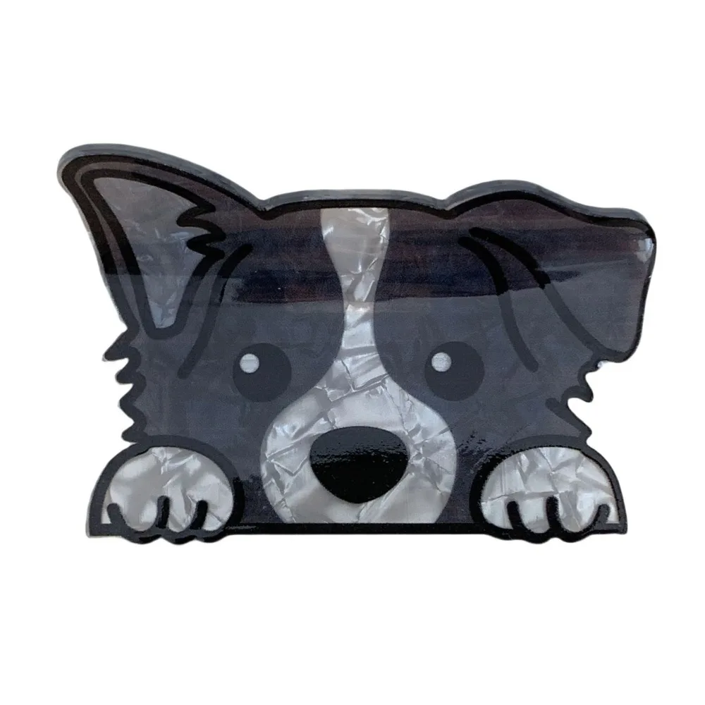 

Bulldog Acrylic Cartoon Dog Hair Claw Korean Style Cute Schnauzer Crab Clip Creative Puppy Hair Clip Woman