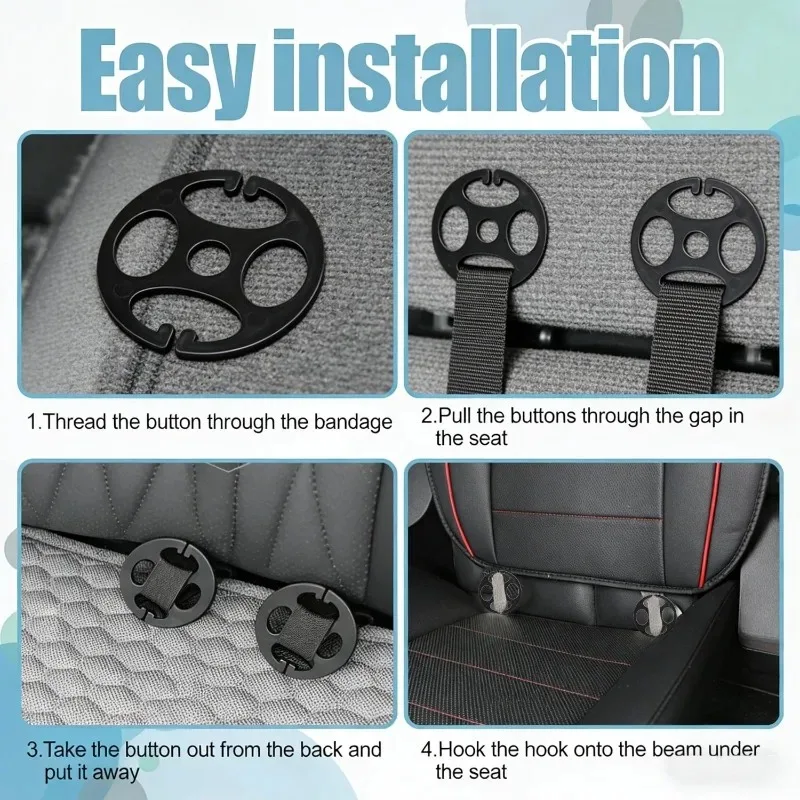 Car Seat Cover Plastic Locking Plum Clip Fixed Buckles Chucks Metal Hooks Car Seat Cover Metal Hooks Car Seat Accessories 10sets