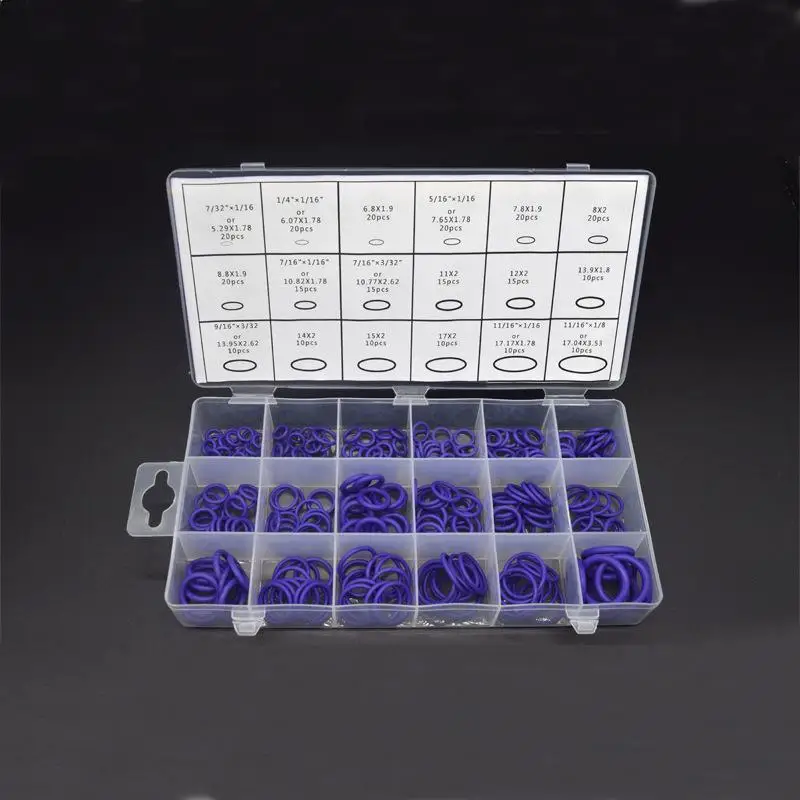 【BA】270Pcs Rubber O Ring Assortment Kit Multiple Sizes Water Resistant Leak Proof For Automotive Plumbing