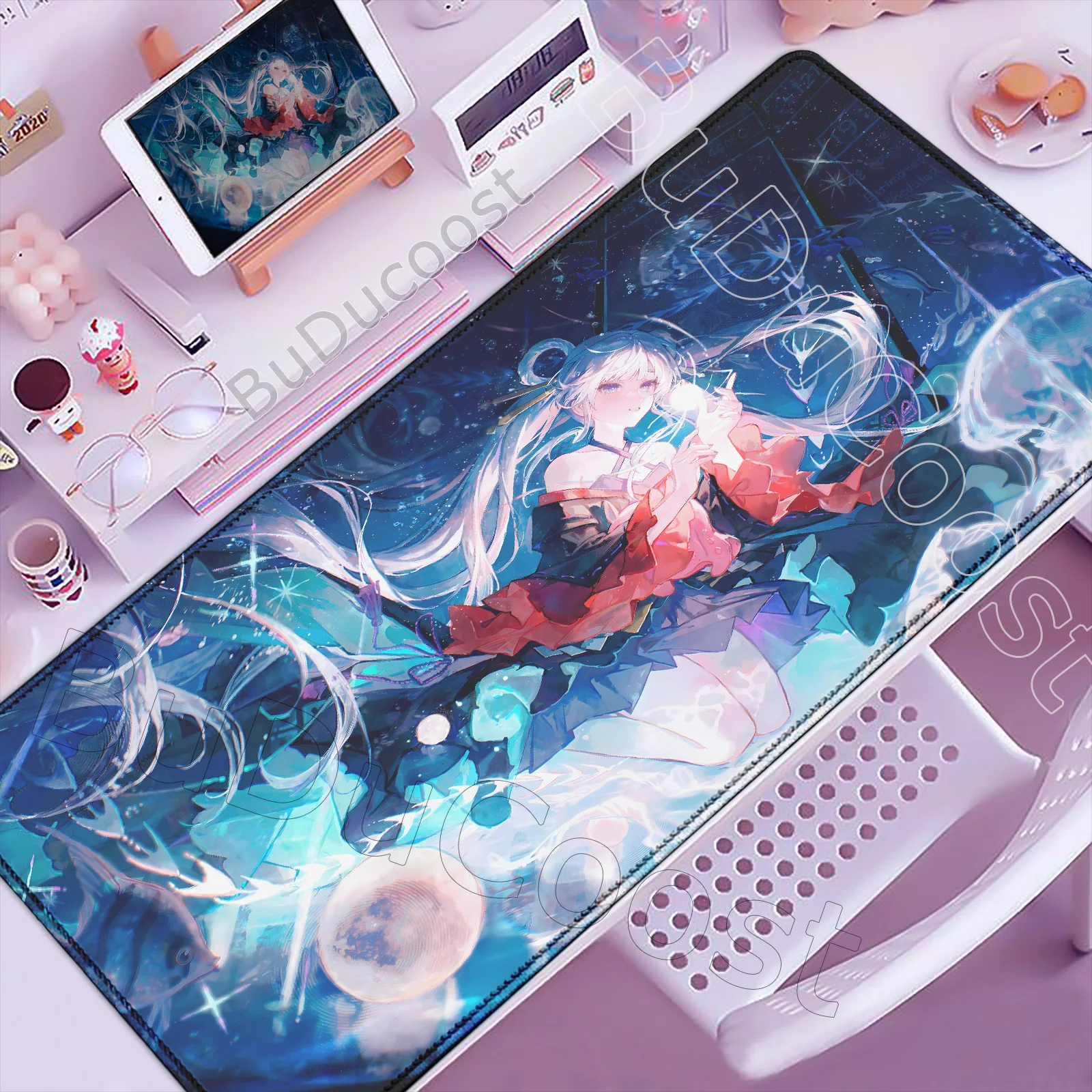 2026 New Anime Cosmic Princess Kaguya Mouse Pad XXL Kawaii Girl Yachiyo Runami PC Mousepad Large Gaming Keyboard Desk Table Mat