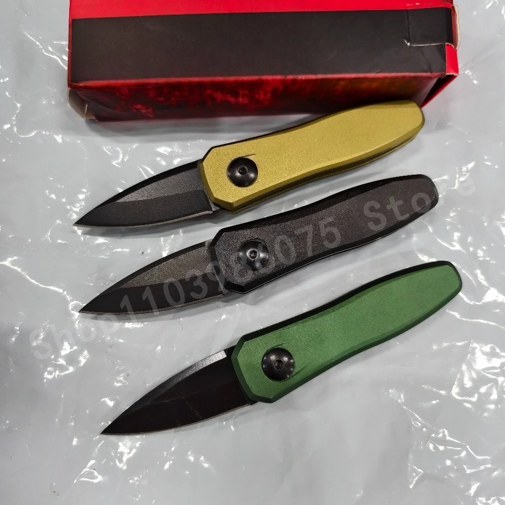 KS 7500 Three-color Folding Utility Knife with High-hardness 8Cr13Mov Blade Aluminum Handle Outdoor Jungle Hiking EDC Tool Knife