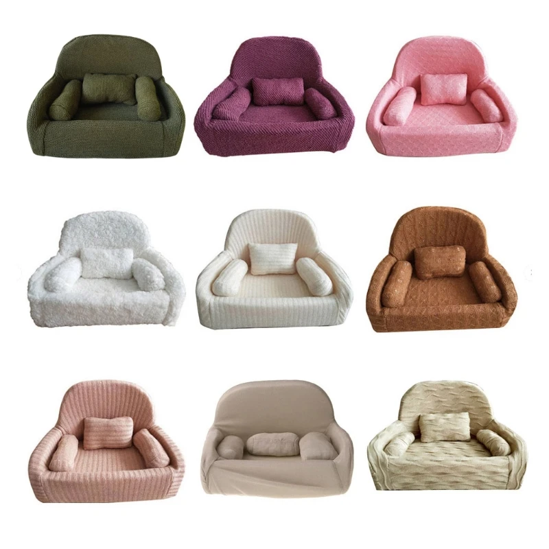 4 Pcs/Set Newborn Photography Props Baby Posing Sofa Pillow Infant Photo Chair Decoration Fotografia Accessory