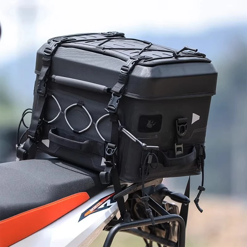 Motorcycle photography rear seat bag, hard shell waterproof medium and long-distance motorcycle bag