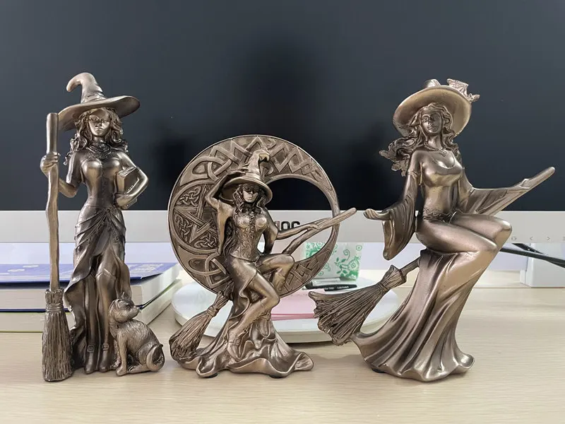 

Resin Personality Witch Statue Nordic Minimalist Handmade Crafts Home Decor Ornaments Sculpture Office Decoration Figurine Gifts