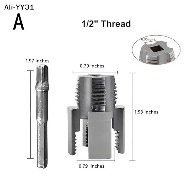 【AW8】1Pc2026 Pipe Thread Cutting Tool Integrated Internal & External Pipe Thread Tool Electric Drill Compatible PVC Threader Kit