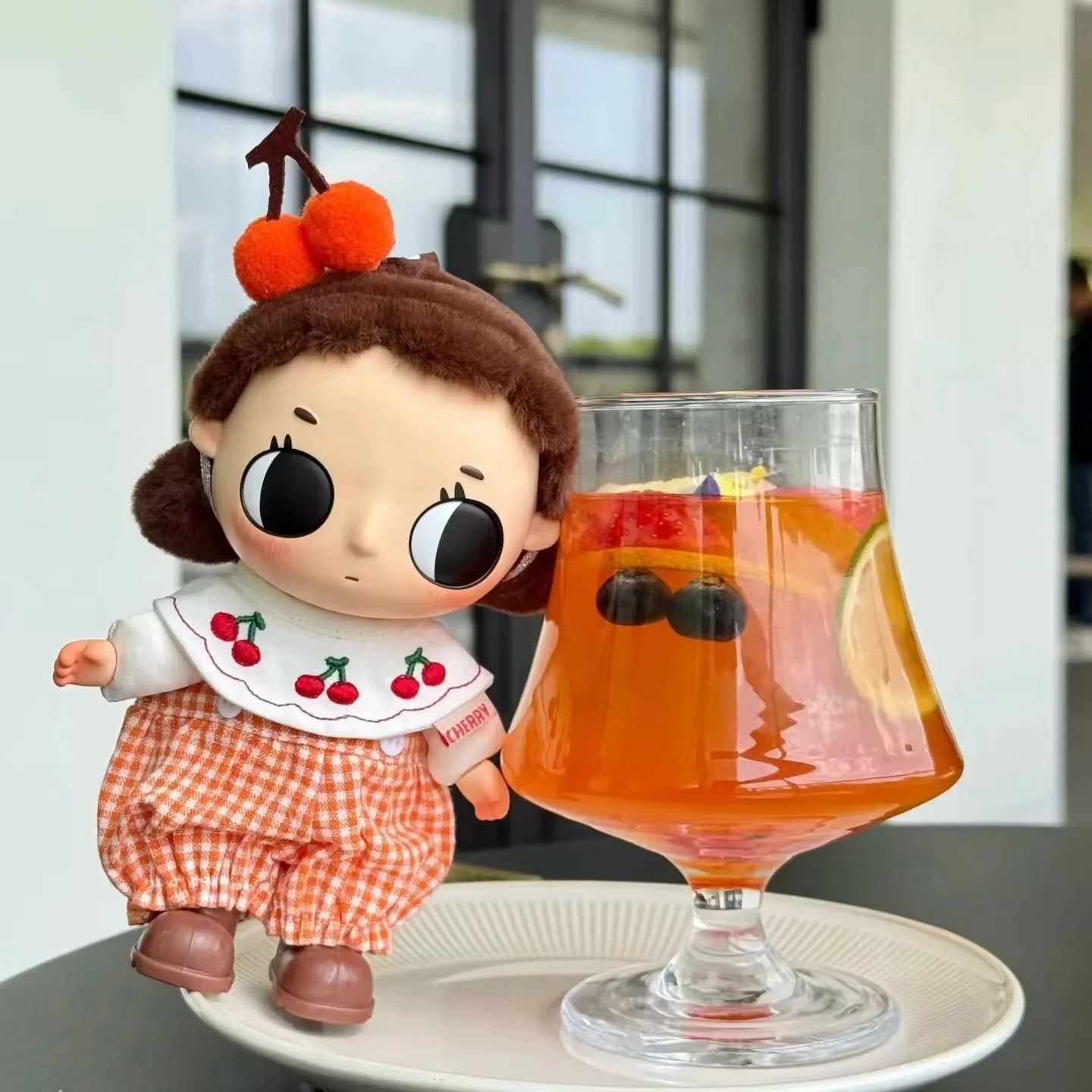 For 15-17cm Nyota Doll Clothes Cherry Satchel Outfit Set For labubu Replacement Doll Accessories