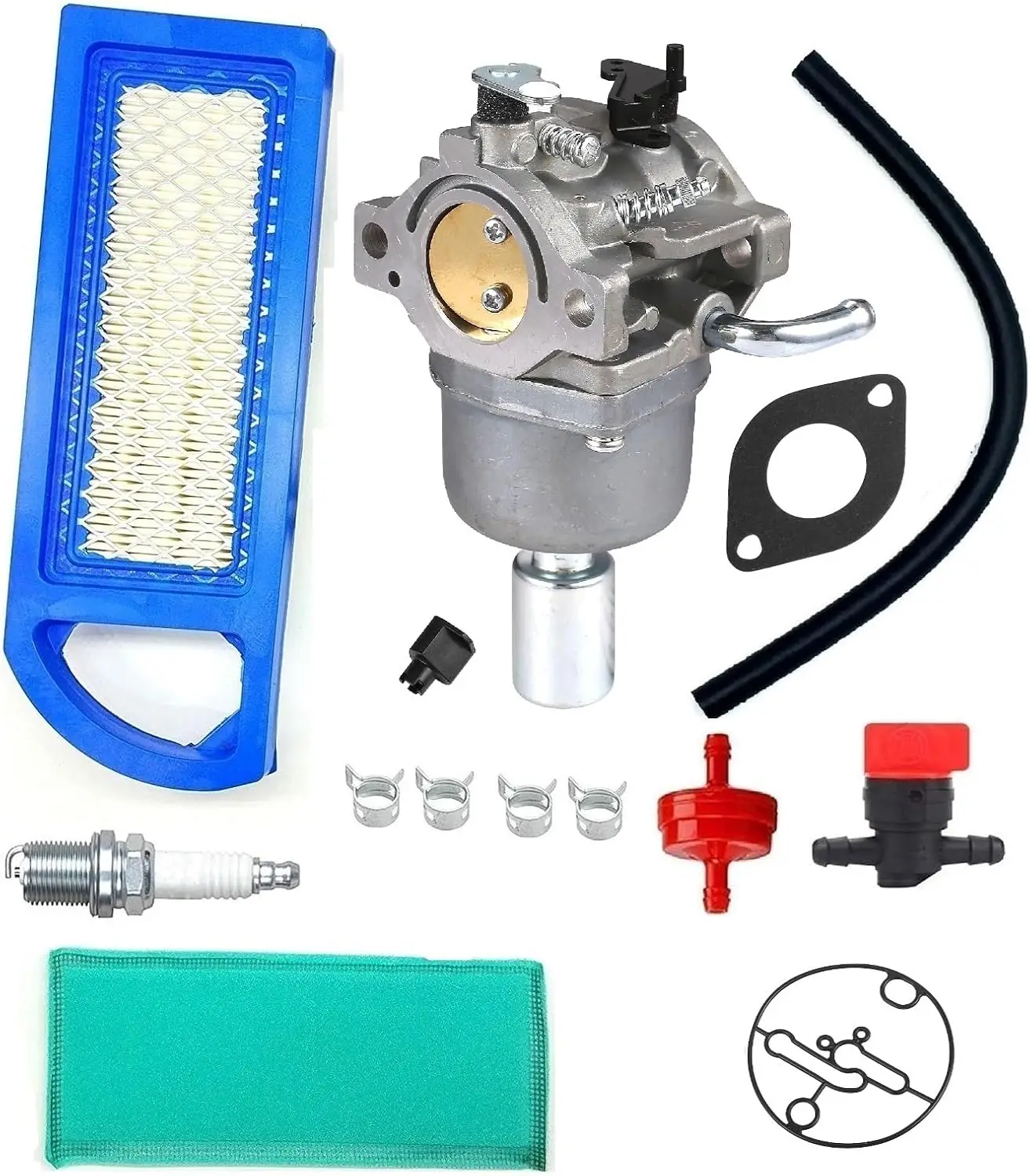Carburador 796587 594593 para Motor de 19, 19.5, 20, 20.5 y 21 HP, Cortacésped, Tractor de Césped, Motor OHV Intek, Cilindro para Nikki, Repuesto # 591736