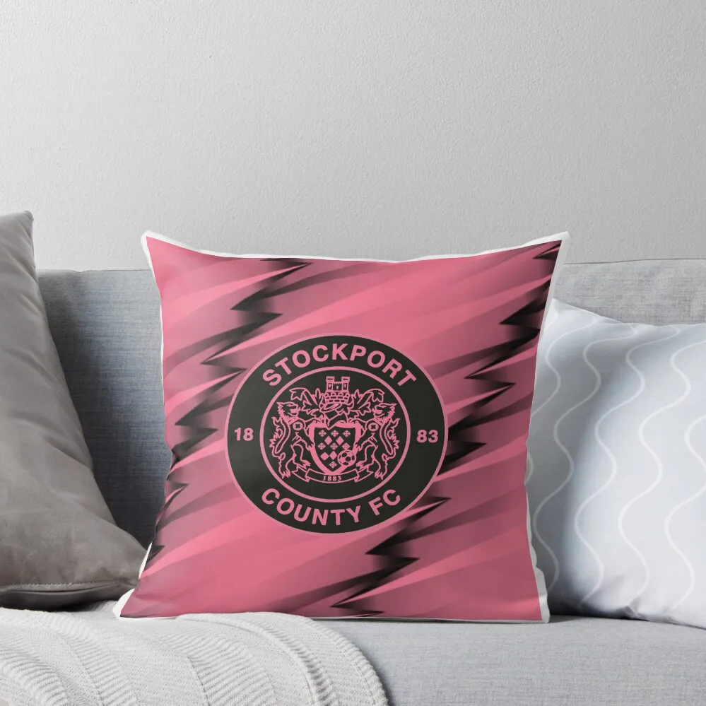

Stockport County 21/22 Third Kit Design Throw Pillow Couch Pillows Decorative Cushion pillow