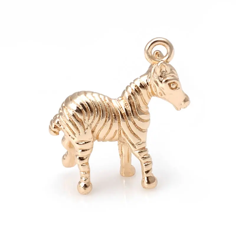 18K Gold Color Brass Pegasus Horse Charms Pendants High Quality Necklace Earrings Jewelry Accessories Rosediy official-website