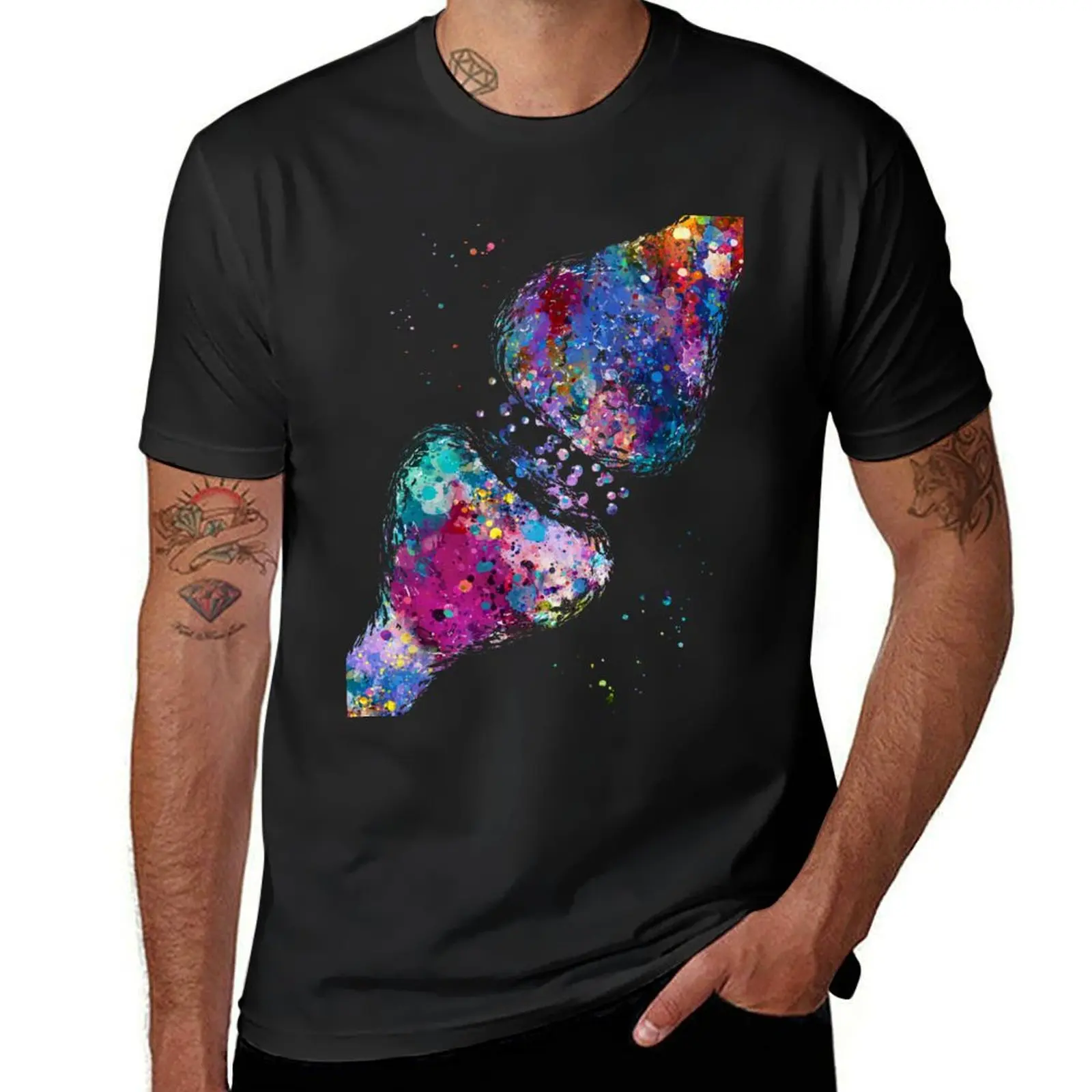 

Synapse of Neurotransmitters T-Shirt Funny t-shirts vintage graphic tee Aesthetic clothing tops mens t shirt graphic