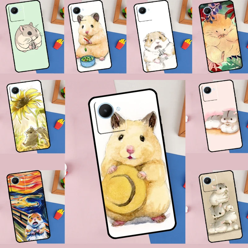 Hamster Art For Realme GT 6 6T 5 GT7 Pro C67 C75 C61 C55 C53 C51 C21Y C25S 10 11 12 13 14 Pro Plus Case