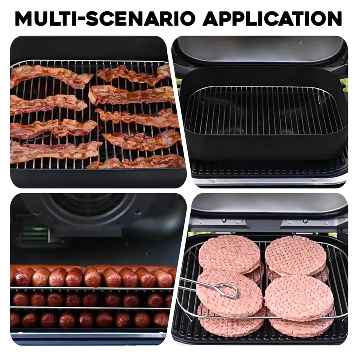 NEW LISTING~Cooking Grate for Woodfire,Grill Hot Air Fryer Grill Grate, Stainless Steel Fryer Grill, Air Fryer Accessories