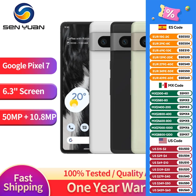 Google Pixel 7 Unlocked 5G 6.3