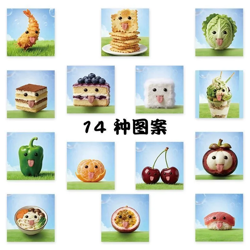500PCS Abstract Food Fruit Graffiti Sealing Sticker Exquisite DIY Toys Secret for Bottle Scrapbook Travel Bag Aesthetic Decals