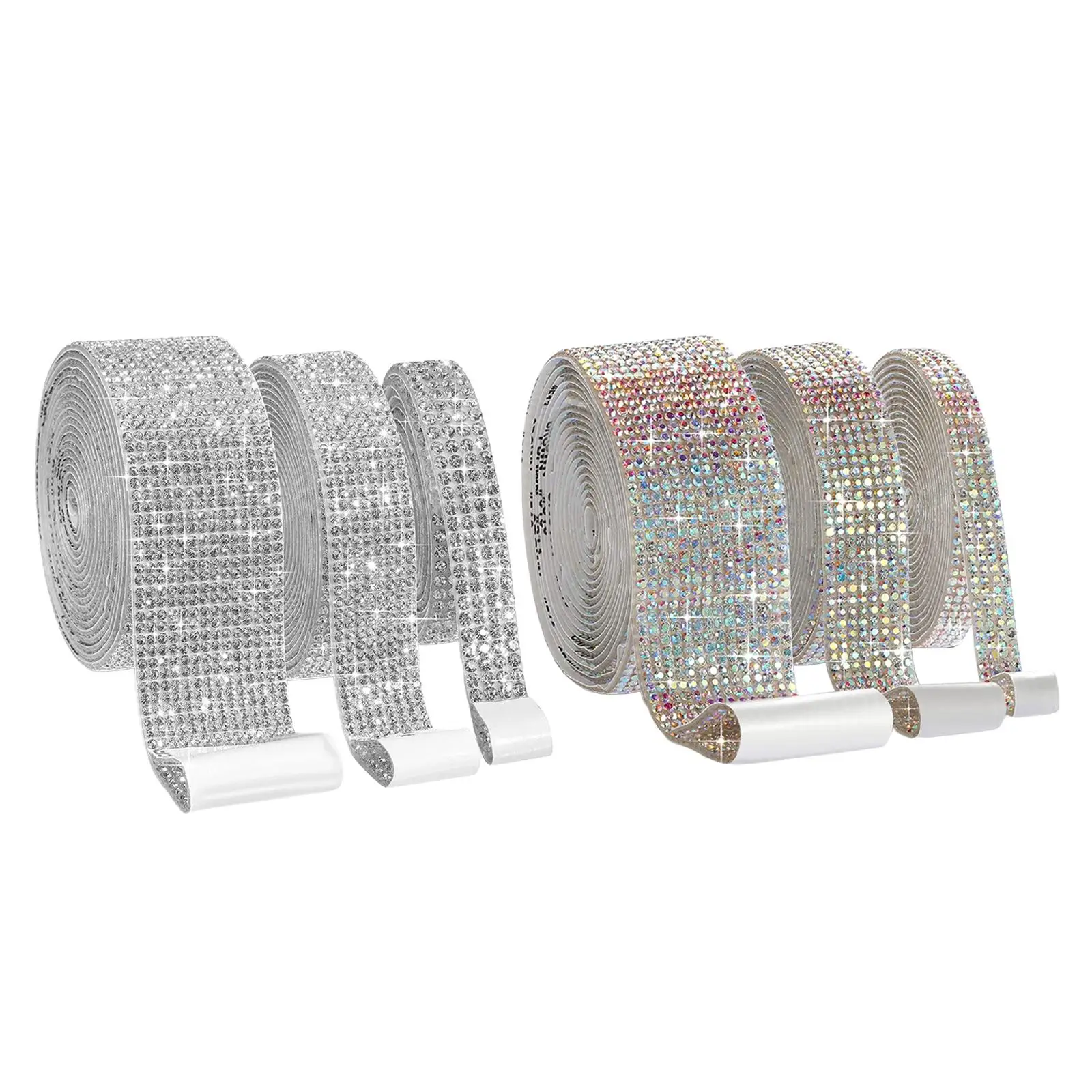 3Roll Self-Adhesive Crystal Rhinestone Diamond Ribbons DIY Diamond Car Decor