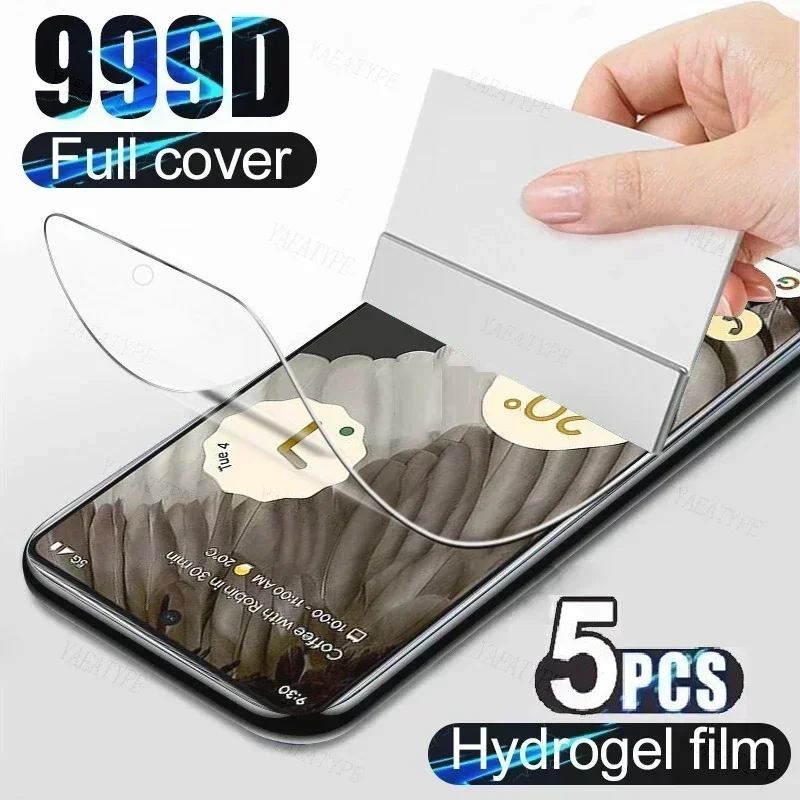 5PCS High Quality Protective Hydrogel Film For Google Pixel 7 Pro 7A 6A 6 Pro 5 5A 4 4A 4XL Screen Protectors Not Glass