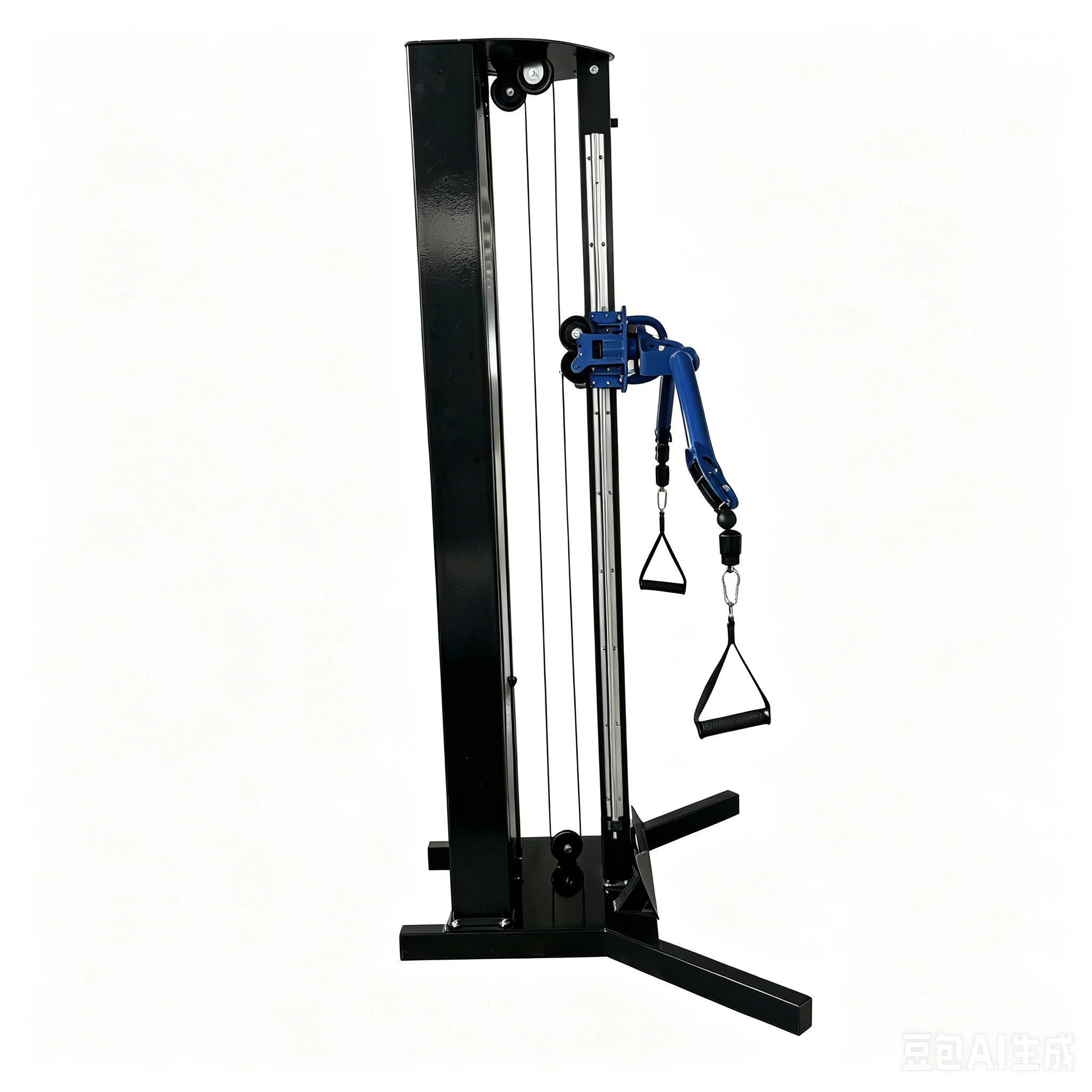 Single Column Cable Pulley Machine Multi Angle Adjustable Swivel Arm Functional Trainer for Shoulder Back Strength Training