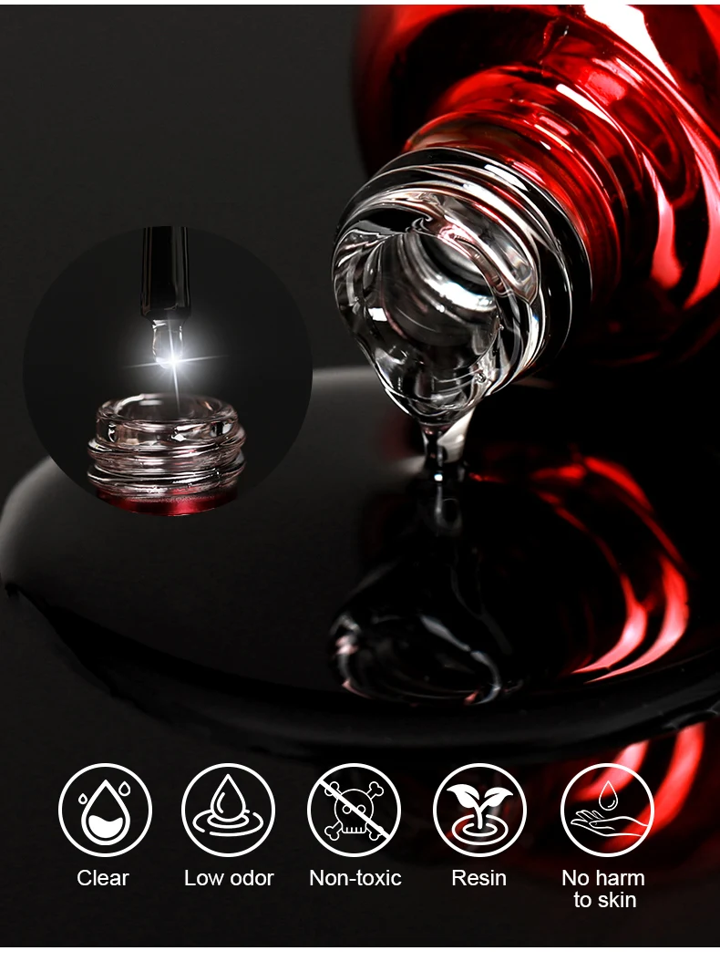 AS Tpo Free Clear Blooming Gel Polish 15 ml UV-LED Soak Off Nail Art Polish zum Verteilen von Effekt Marmor Gel Paint Lack TopBase – Detail 4