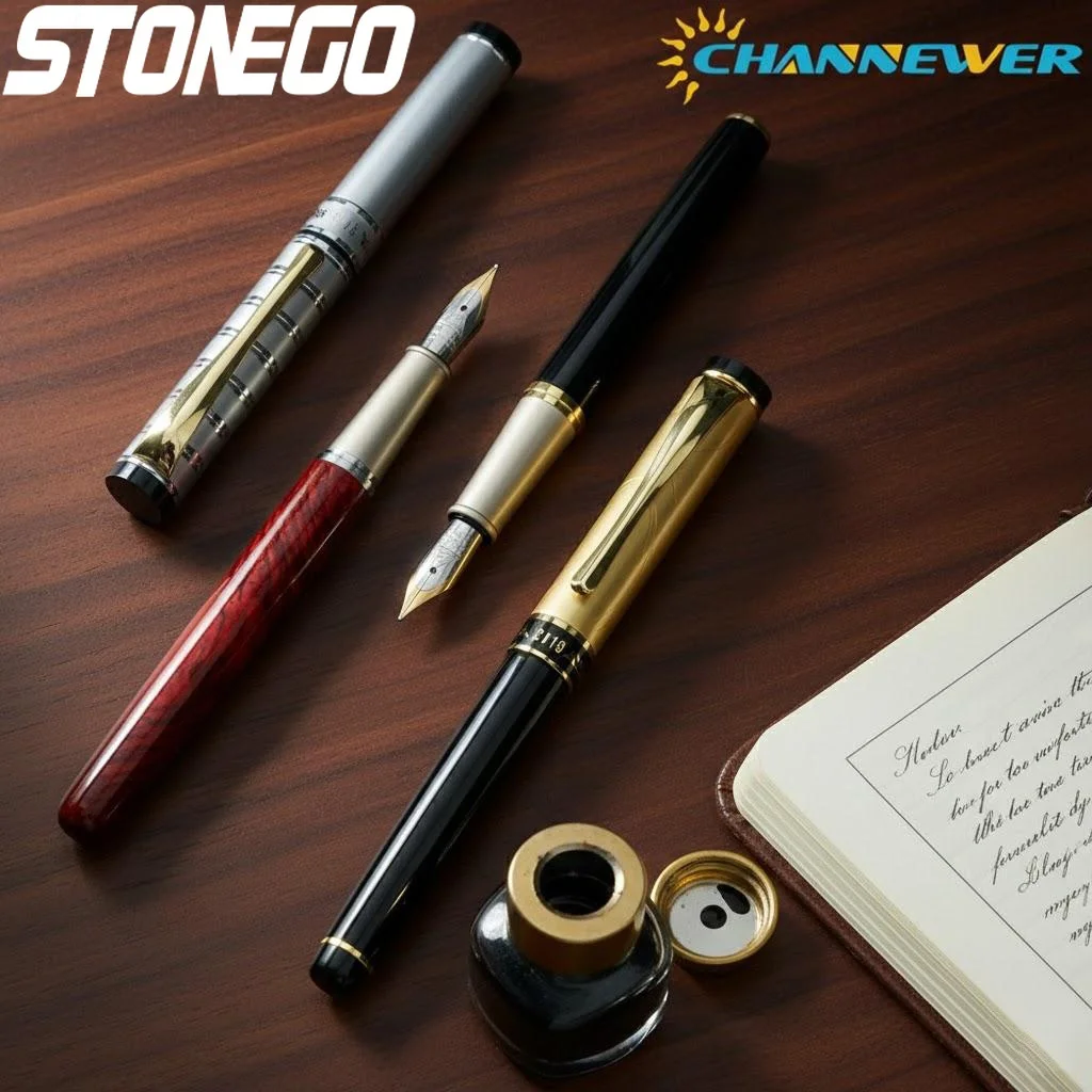 

Premium Metal Fountain Pen Smooth Writing Drawing Journal Executive Calligraphy Business Pens Classy Gift for School Office