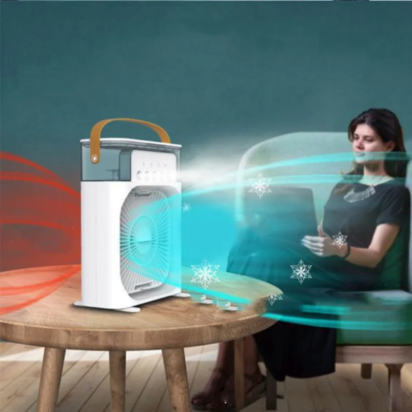 Humidifier Cooler Fan 3 Gear Air Conditioner Cooler Portable USB Chargeable Desktop Spray Fans For Office Dormitory Room Cooling view 4