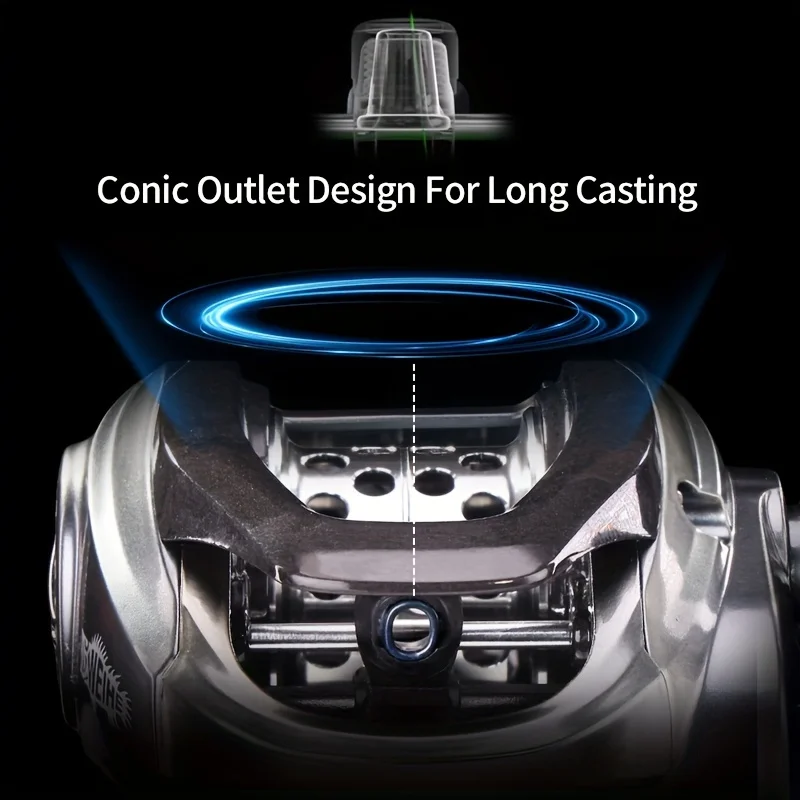 WEIHE  Carbon  Body Baitcasting Fishing Reel Light Weight Pesca Fishing Wheel with 2 Spools Magnetic Brake System Fishing Reels