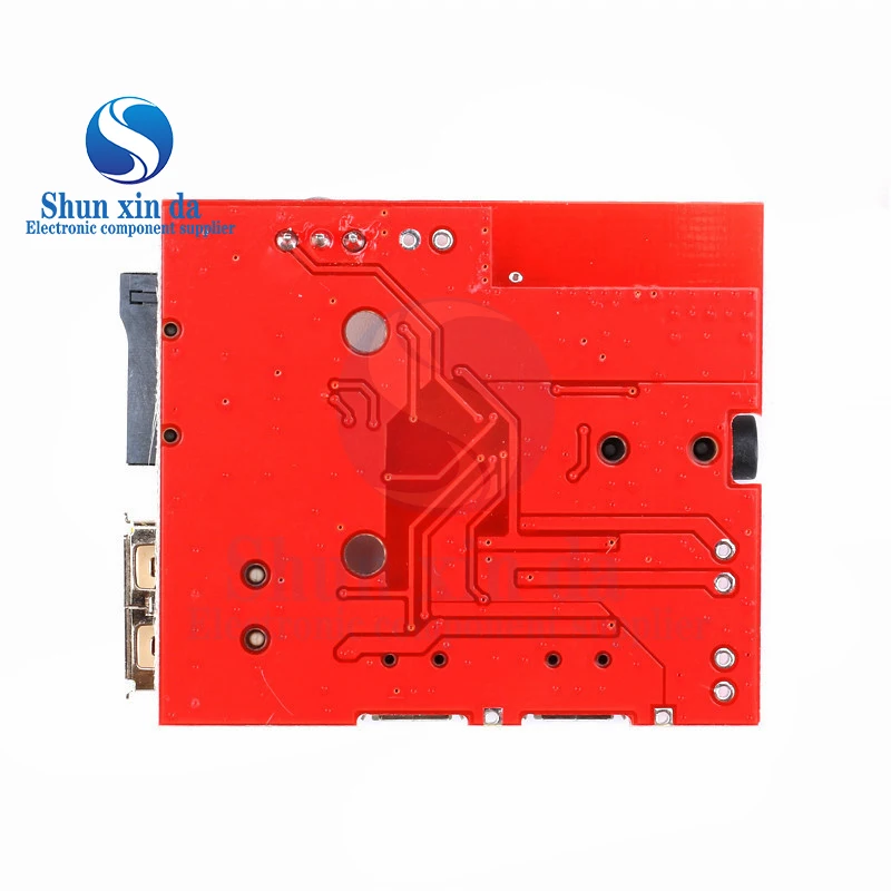 3W Car Bluetooth 4.1 MP3 WAV Decoding Board Speaker Amplifier Audio Receiver Module Support USB/TF/U-DISK/IR Remote Control Red