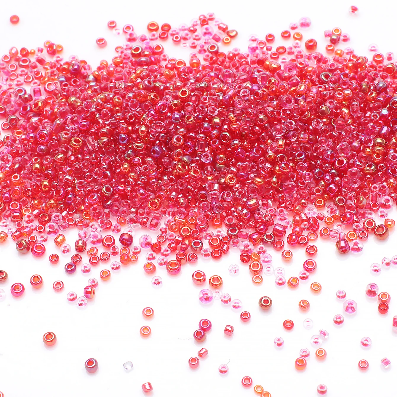 18 جرام 2-4 مللي متر الزجاج البذور مختلط الصلبة الألوان الجولة فضفاض الخرز فاصل DIY بها بنفسك صنع اليدوية كريستال خواتم سوار مجوهرات