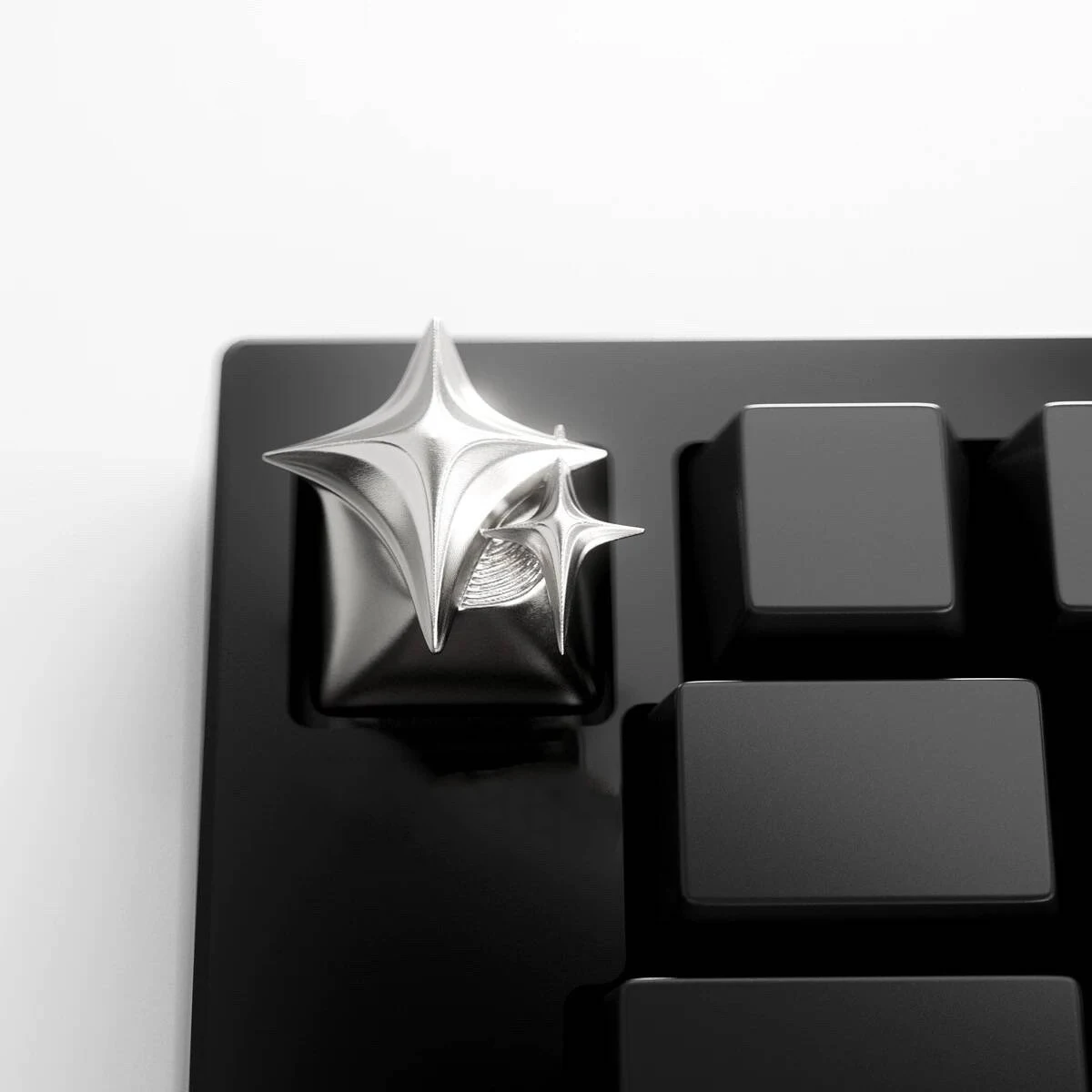 1pcs Star Personalized Esc Key Keycaps Cool Novel Metal Creative Silver Black Gold Keycap for Mechanical Keyboard