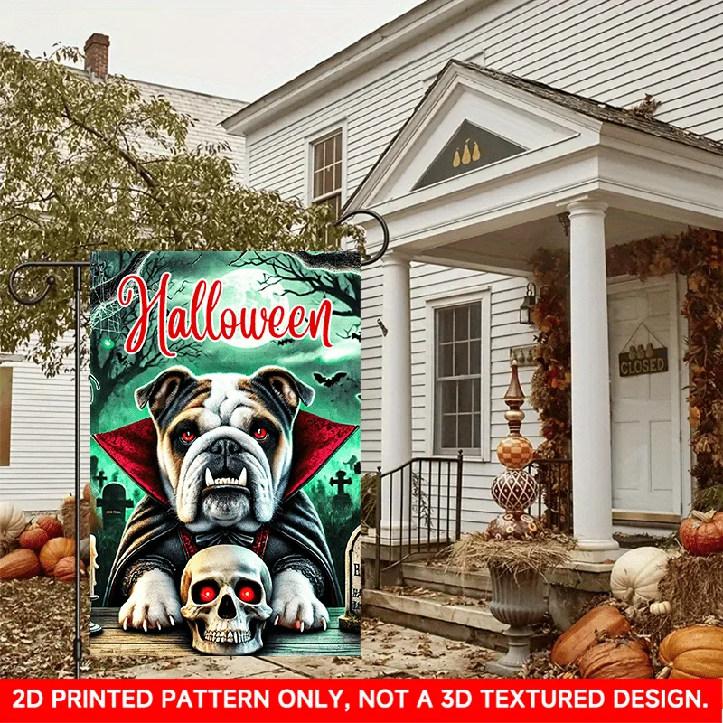 1 PC, 2D Flat/Garden Flag, Mysterious Design Pattern, 18x12 Inches (45x30cm), Stylish 2D Pattern, Fall Thanksgiving Halloween Garden Flag, Home Outdoor Patio Lawn Garden Holiday Holiday Holiday Decoration