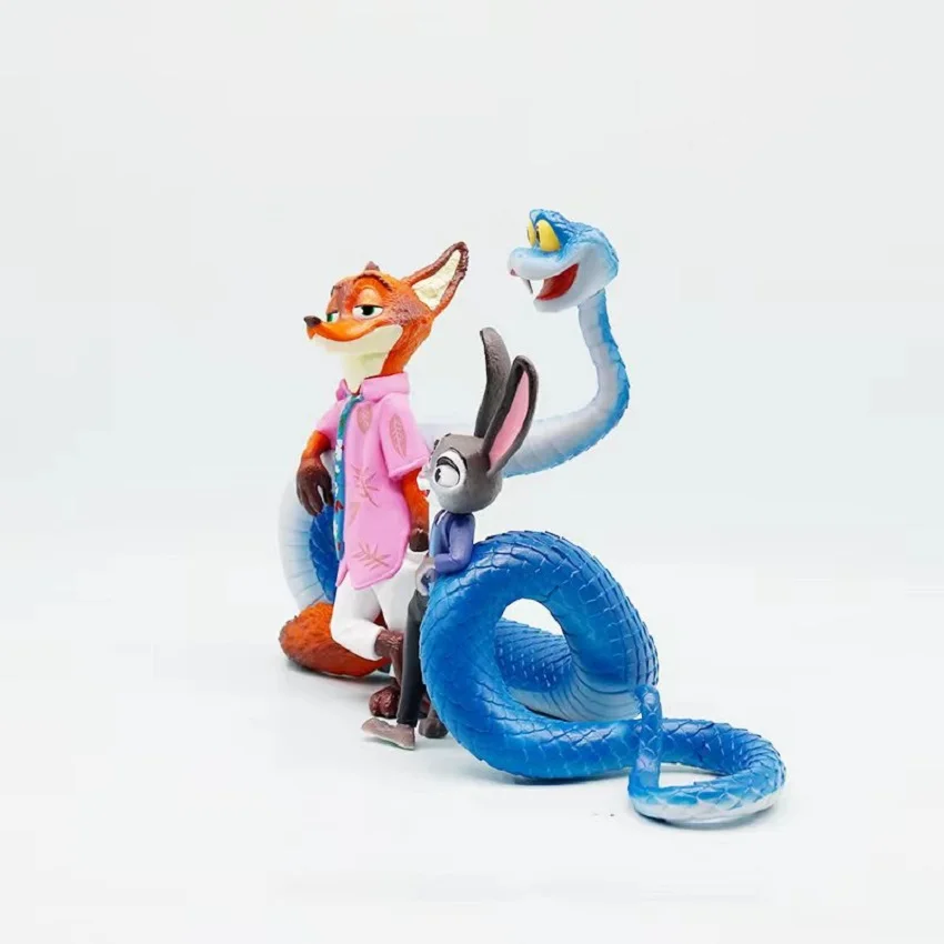 New Judy and Nick Zootopia 2 Movie Accessories Handmade Model Toy Snake Gary Anime Cartoon Fashion Car Desktop Ornament Gift