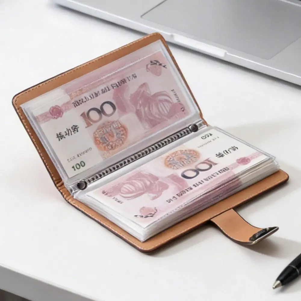 With Password Lock 100 Envelopes Money Saving Challenge Save Money Cow Pattern Money Collection Book Waterproof PU