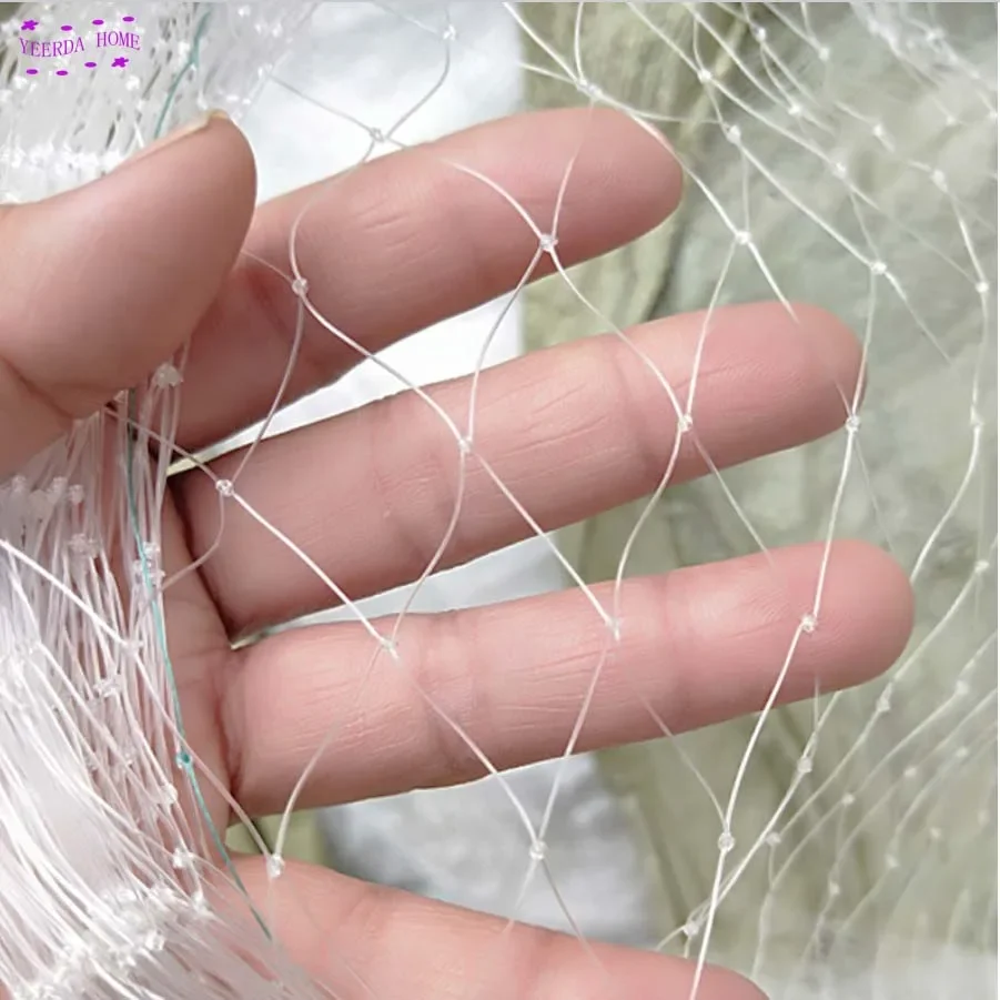 

500g Grid Farm Garden Transparent Nylon Anti-bird Net Balcony Fruit Tree Safety Protect Pond Crops Plant Cover Mesh