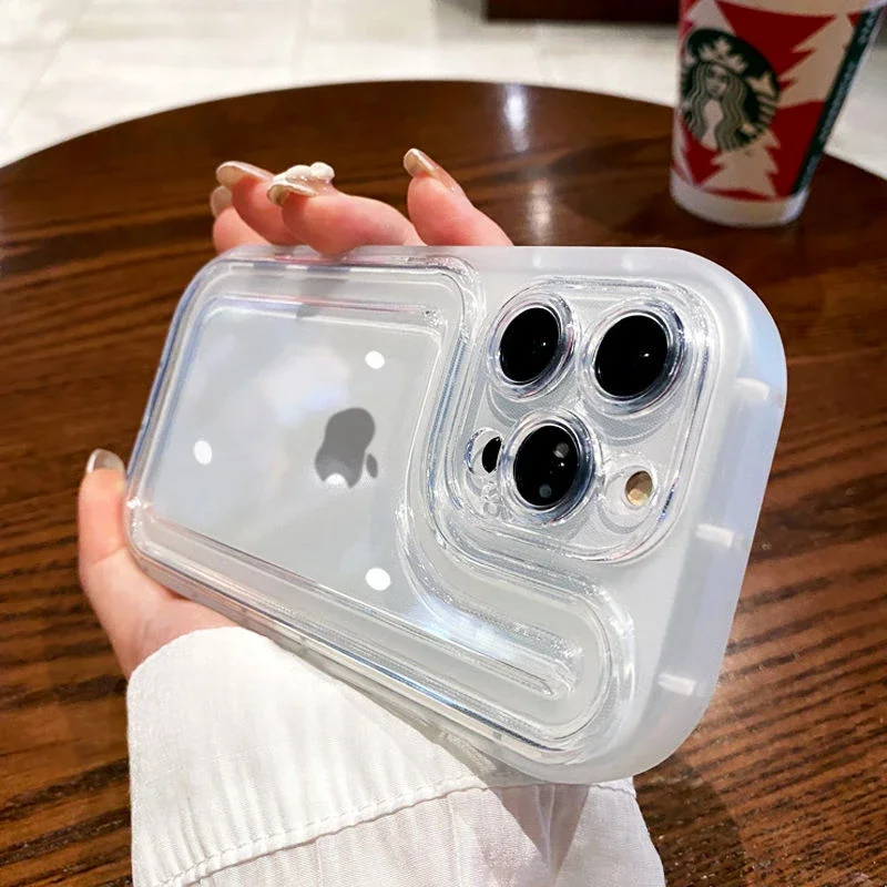 Luxury Shockproof Transparent Phone Case For iPhone 14 13 12 16 Pro Max 14Plus X 18ProMax Thick Soft Silicone Bumper Clear Cover view 3