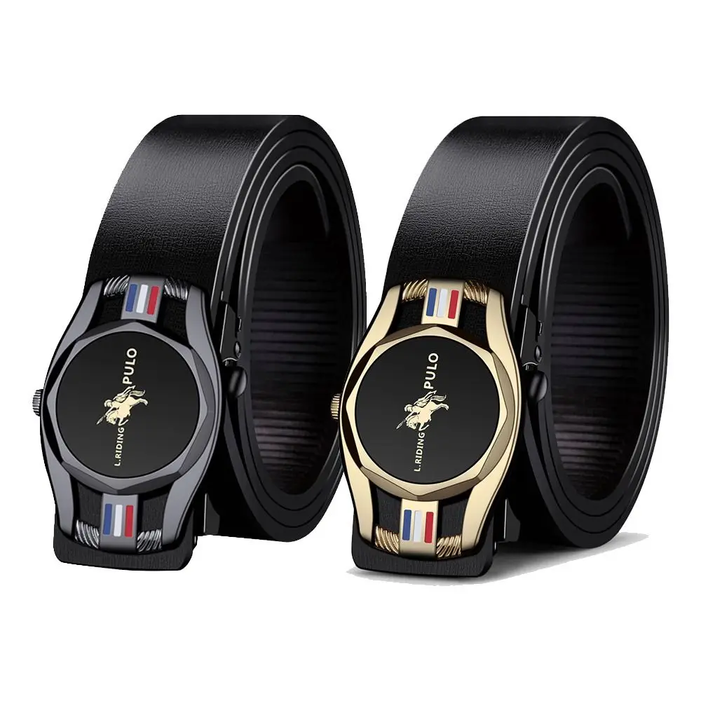 

Fashion Luxury Design Business Leather Belt Metal Man Automatic Buckle Belt Waistband