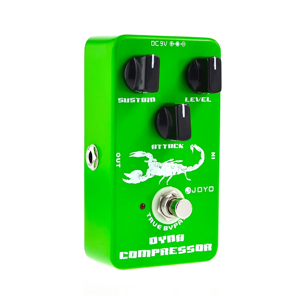 JOYO JF-10 Dynamic Compressor Guitar Effect Pedal Low Noise Classic Compressor Effect True Bypass Electric Guitar Bass Pedal