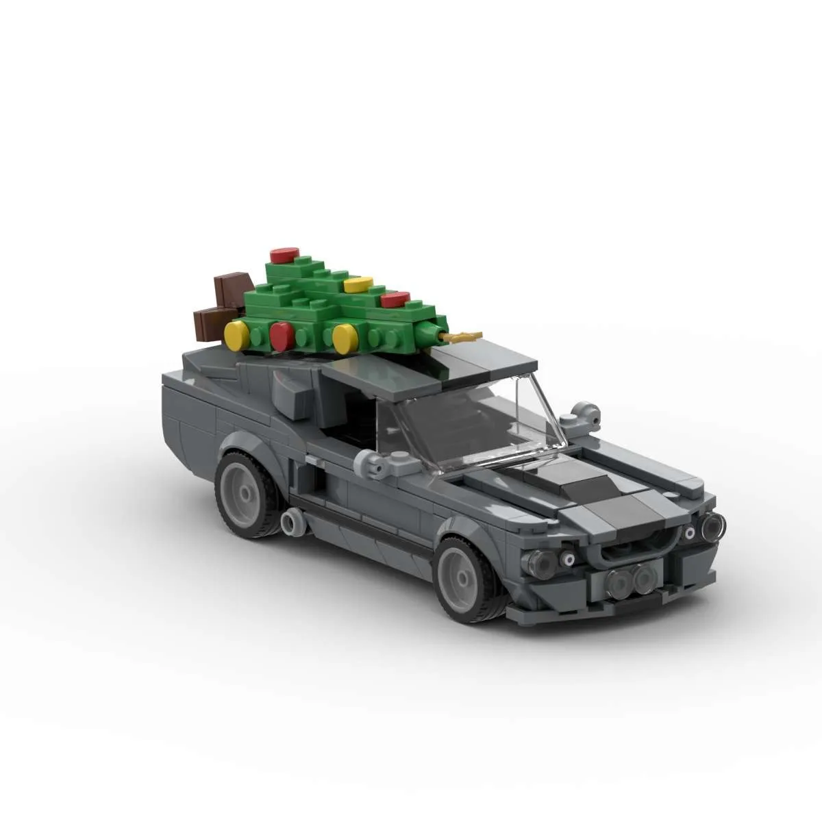 Moc-compatibel sportwagenmodel Kerstboom pick-up technologie modulaire bouwsteen cadeau Kerstspeelgoed DIYset montage