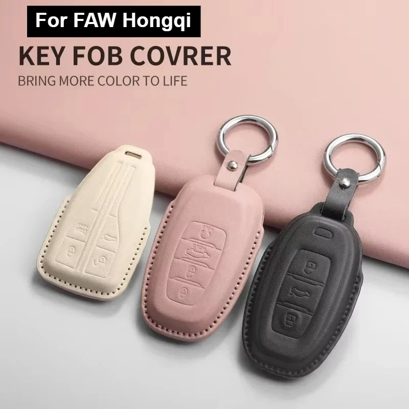 

Car Key Case Cover Shell Fob for FAW Hongqi H5 HS5 H9 HS7 H7 L5 HS3 L9 E-HS9 E-QM5 LS7 E-HS3 Car Remote Keychain Accessories