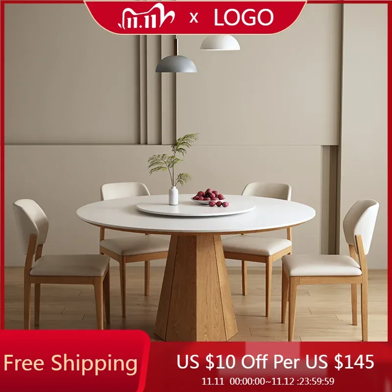 

Desk Round Dining Table Wood Small Dressing Hallway Wall Study Nordic Dining Table Mid Century Mesas De Comedor Home Furniture