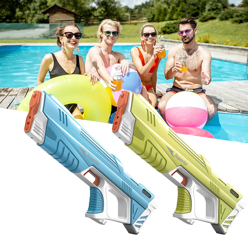 Water Absorbing Automatic High Pressure Electric Water Gun Made in Summer Outdoor Water Battle Interactive Beach Water Gun