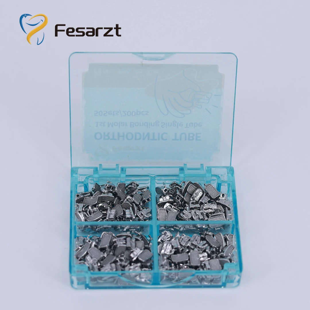 20Set/80pcs Dental Orthodontic Buccal Tubes Bondable 1st Molar Monoblock Non-Convertible Single Tube Roth MBT Orthodontist Tool