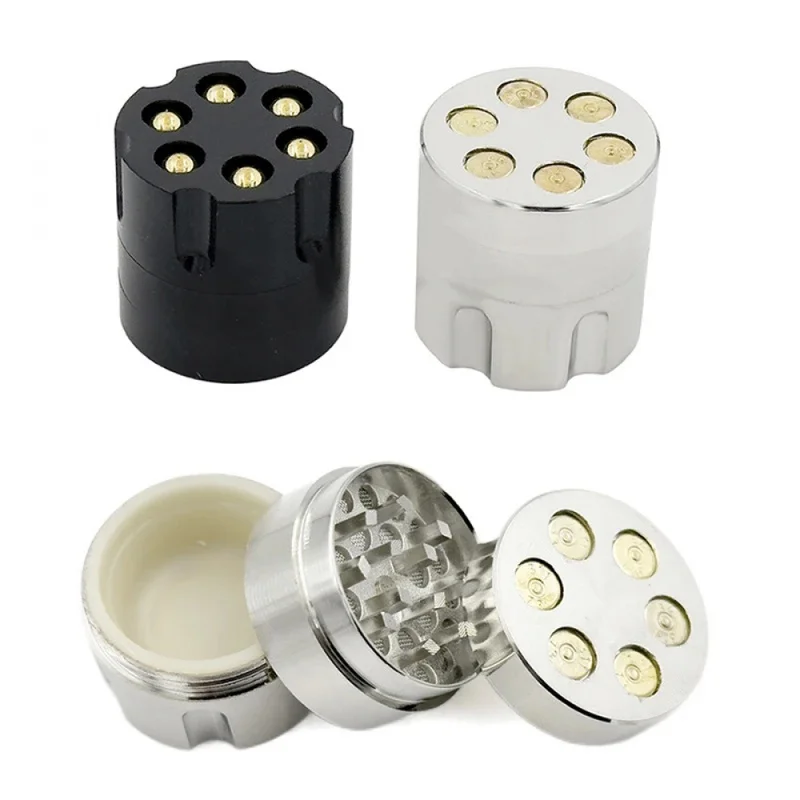 30mm Bullet Shaped Herb Grinder 3 Layers Zinc Alloy Eco-friendly Spice Tobacco Mill Smoking Accessory
