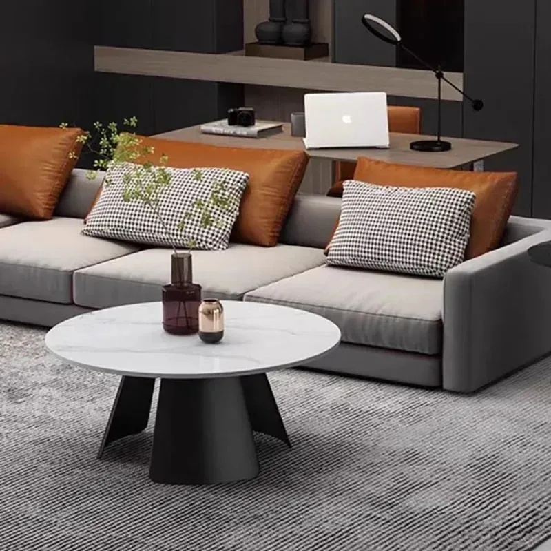 

Lounge Luxury Coffee Tables Round Aesthetic Glamour Unique Modern Coffee Tables Minimalist Design Meubles Ornaments Home Decor