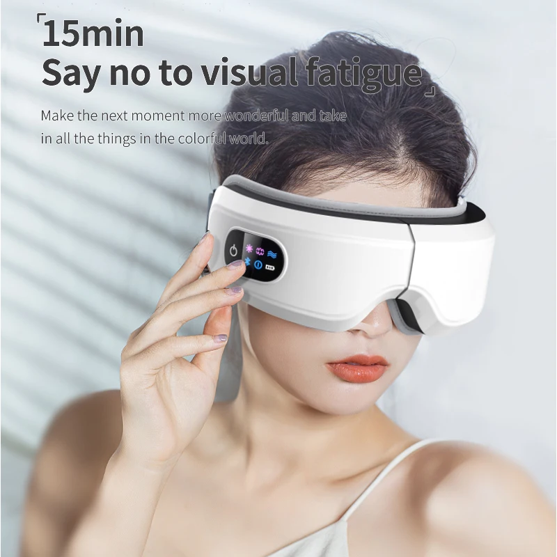 Smart Beauty Eye Massage Machine Heat Compress Vibrating Air Pressure 6 Modes Electric Eye Massager