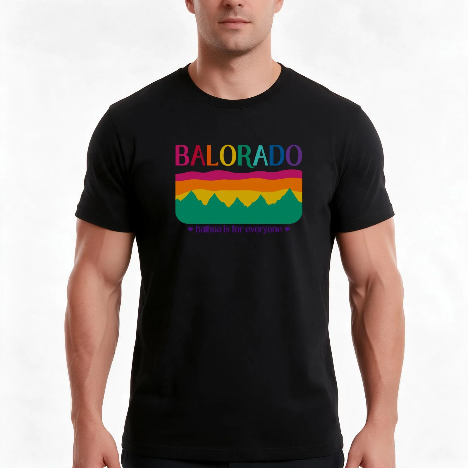 Balorado - Balboa is for everyone T-Shirt Summer Casual Cotton Tee Oversized Streetwear Tops Vintage Graphic Print