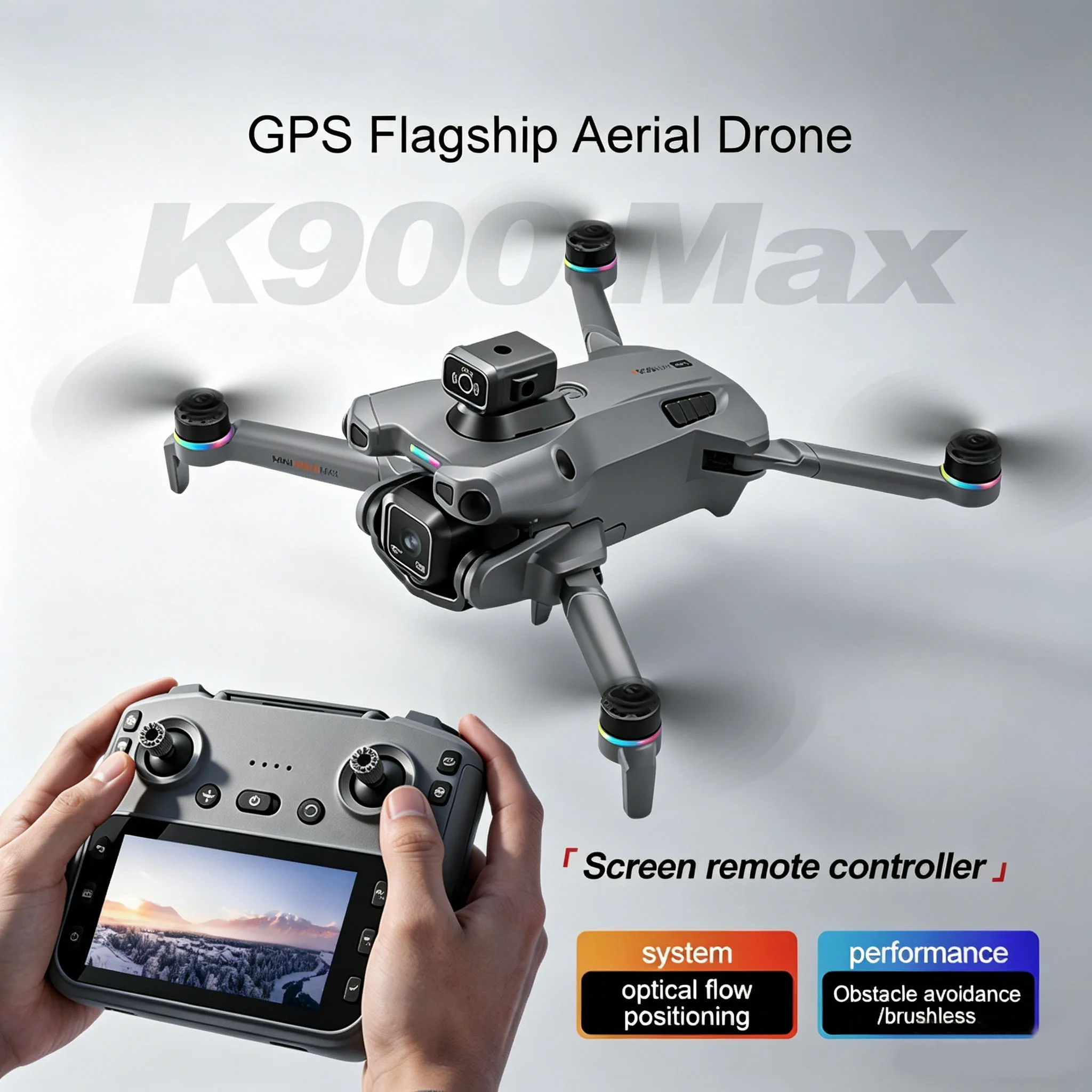 2026 New K900 MAX Drone 4K Professional Dual HD Camera GPS 5G WIFI 360° Obstacle Avoidance Brushless Motor Rc FPV Quadcopter toy