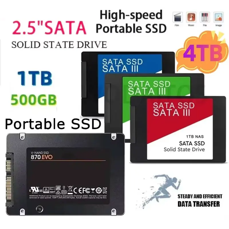 Fast SATA SSD 2.5Inch High Speed SSD 4TB 500GB HD 1TB Internal SSD 2TB Solid State Drive For Laptop SSD Notebook