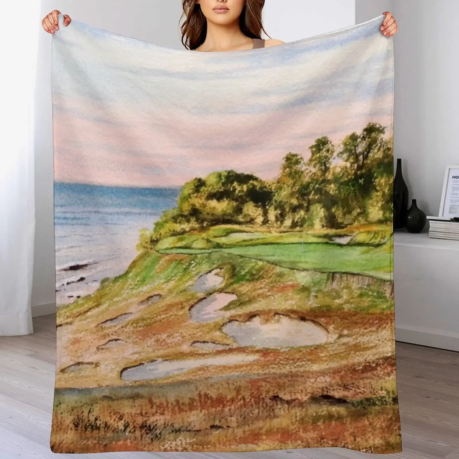 Whistling Straits Golf Course Throw Blanket sofa bed Luxury Designer Blankets