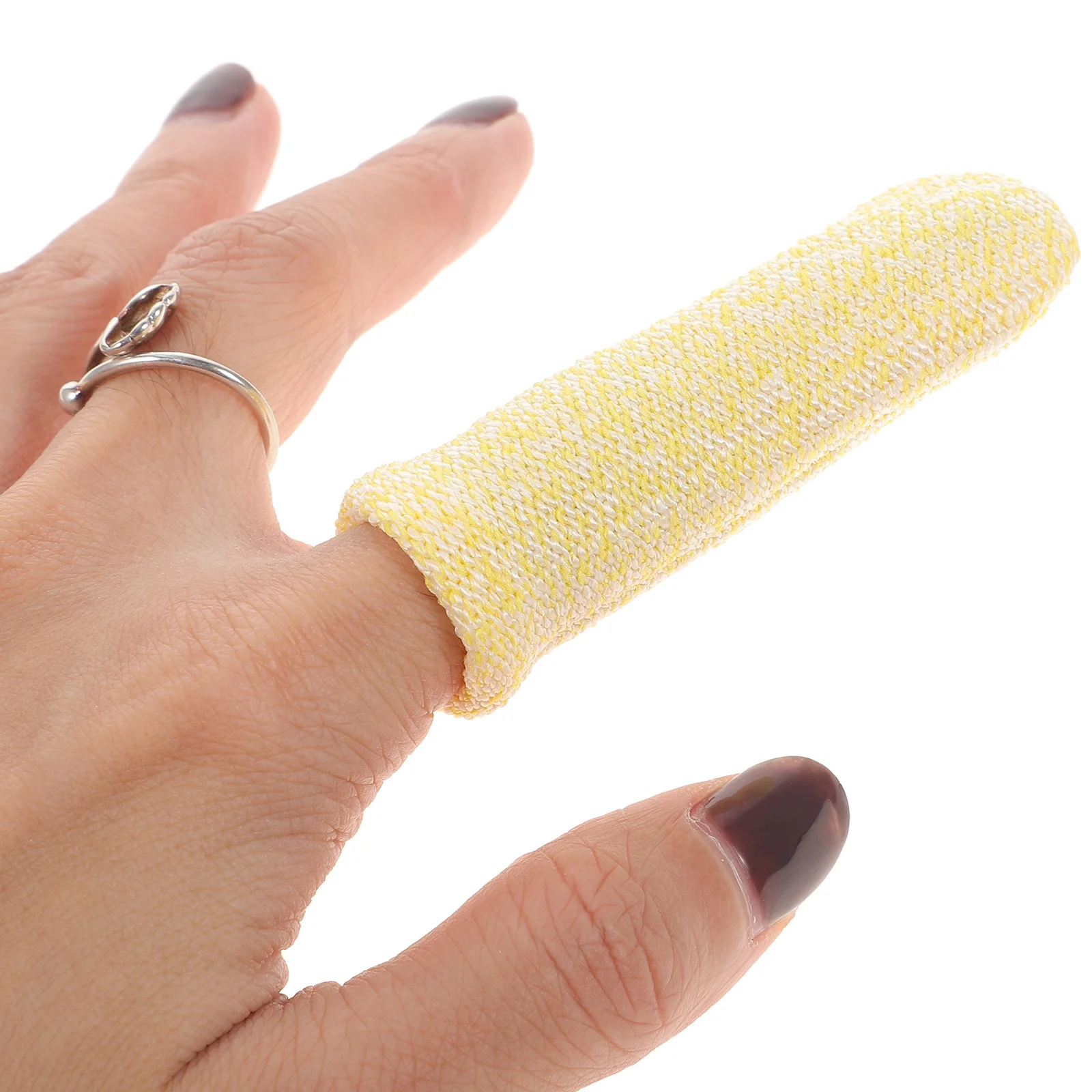 

10Pcs Anti Cut Finger Cots High Strength Durable Finger Protectors for Kitchen Carving Woodworking Cutting Food Thumb Guards