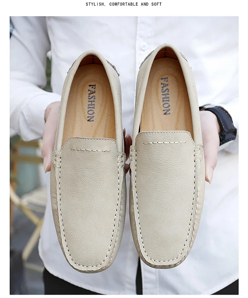 2023Men Driving Shoes Non-slip Flat Shoes DEKABR Plus Size 38~47 Men Loafers Fashion Summer Casual Shoes Classics Lightweight