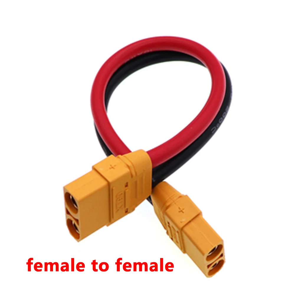 1M UAV power Wire connecting Cables XT90 XT60 Male Female Plug With Cable 10AWG 12AWG Silicone Flexible Cord For Electric Car